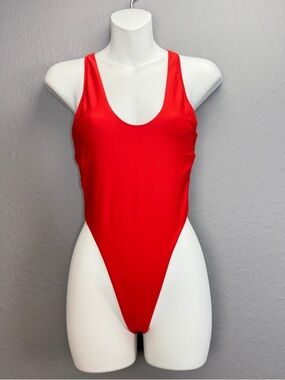 KHY by Kylie Jenner One Piece Crossback Red Swimsuit Sz XXS Beach Vacation